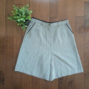 DITSY PLAID PRINT VINTAGE TROUSER SHORTS